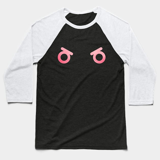 Bun Eyes Baseball T-Shirt by perrsimmons